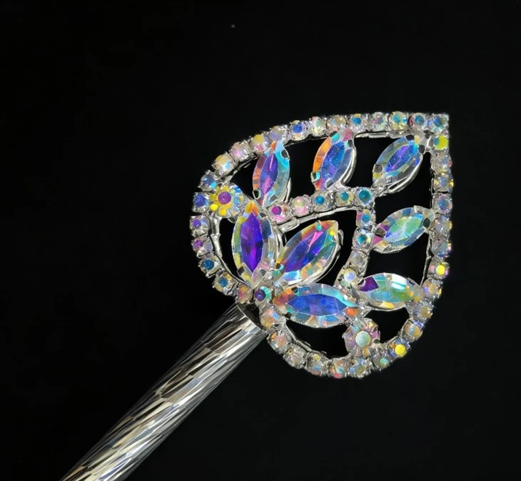 Rhinestones Flower Scepter For Crown Pageant factory